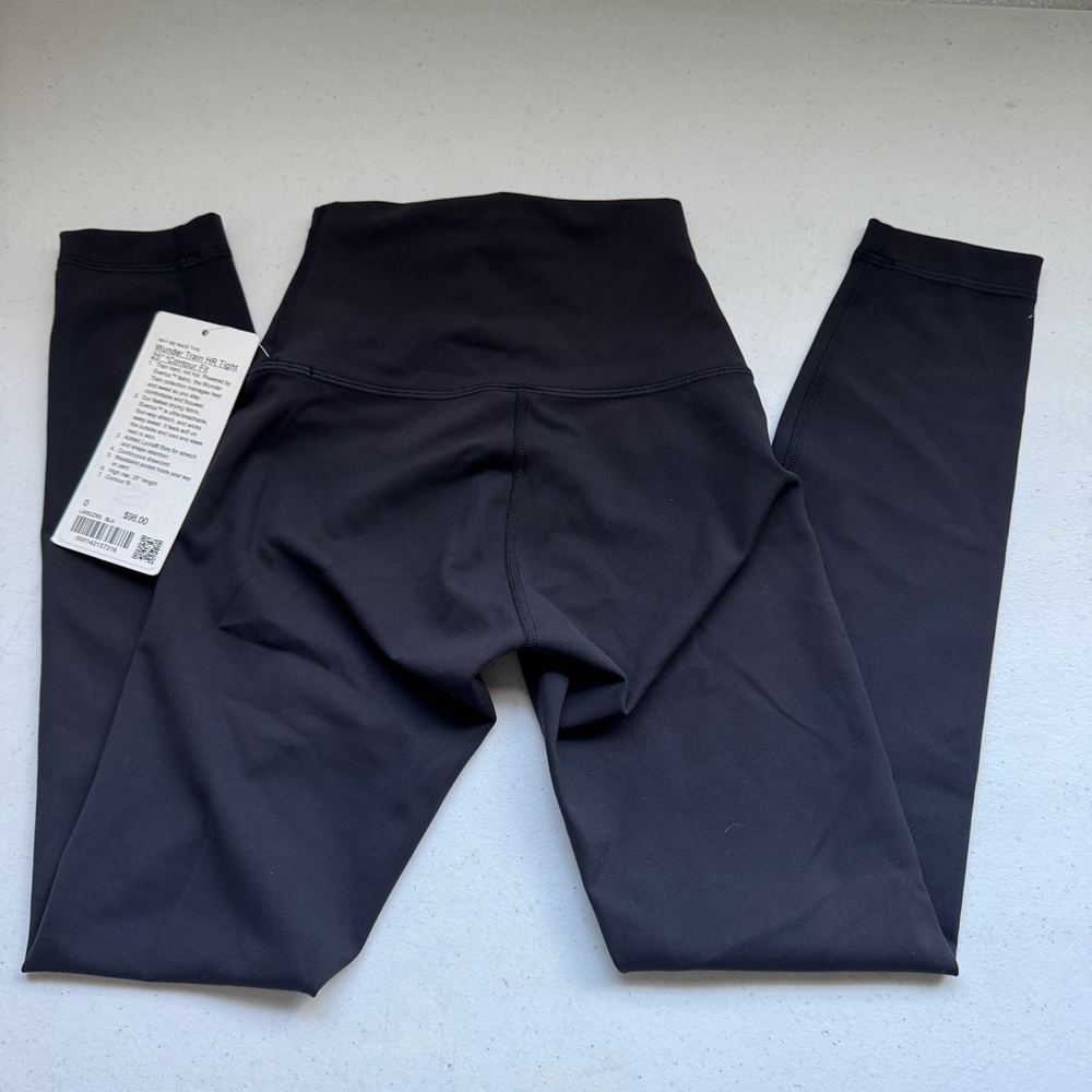 Lululemon Wunder Train HR Tight 25" Contour Fit Legging Womens Size 0 Black Yoga - Picture 3 of 10